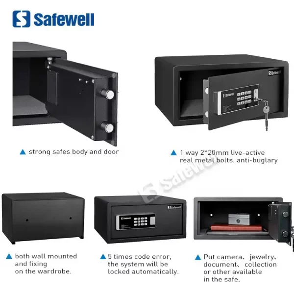 Caja fuerte de seguridad para documentos tamaño oficio marca SAFEWELL - Image 4